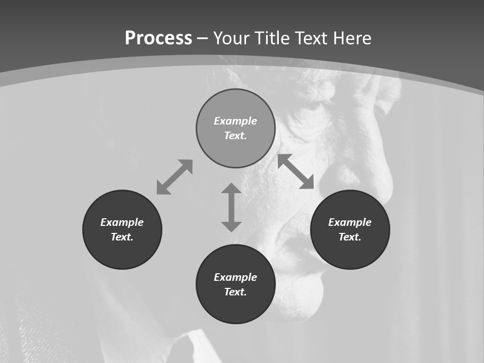 With Sadness In His Eyes PowerPoint Template