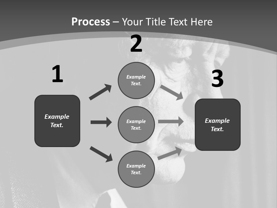 With Sadness In His Eyes PowerPoint Template