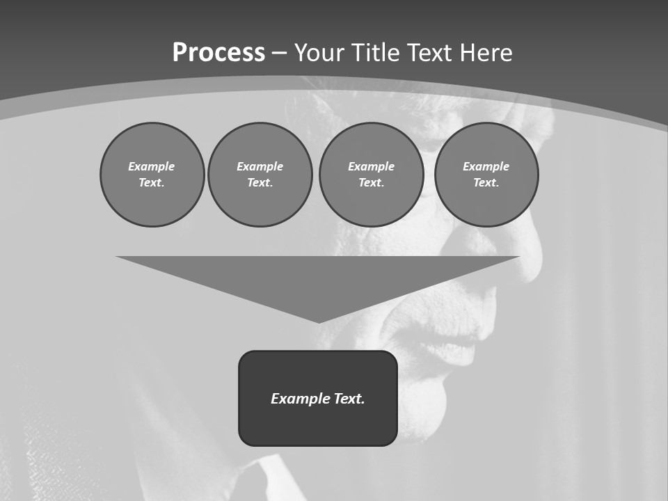With Sadness In His Eyes PowerPoint Template