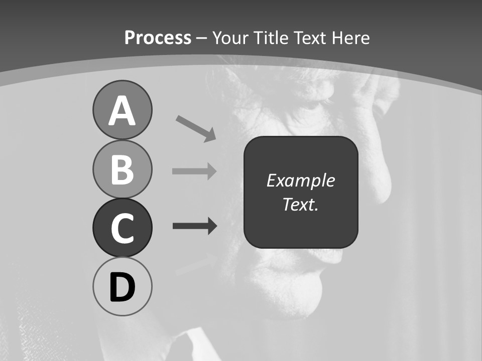 With Sadness In His Eyes PowerPoint Template