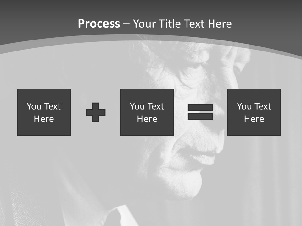 With Sadness In His Eyes PowerPoint Template