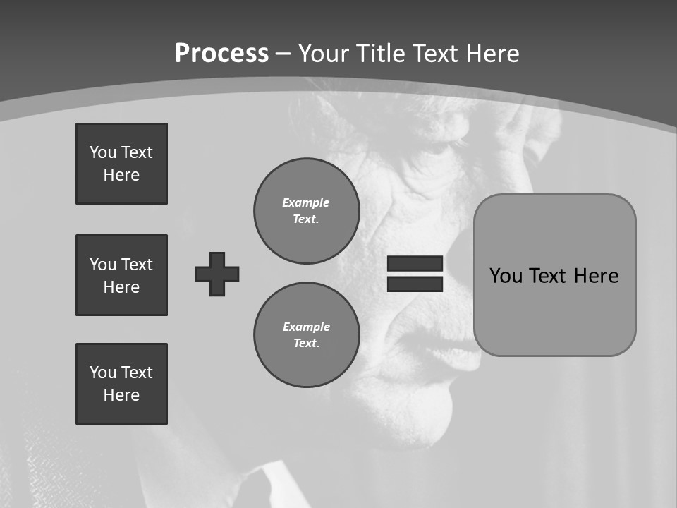 With Sadness In His Eyes PowerPoint Template