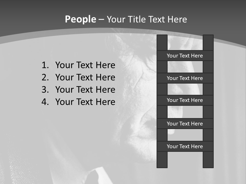 With Sadness In His Eyes PowerPoint Template