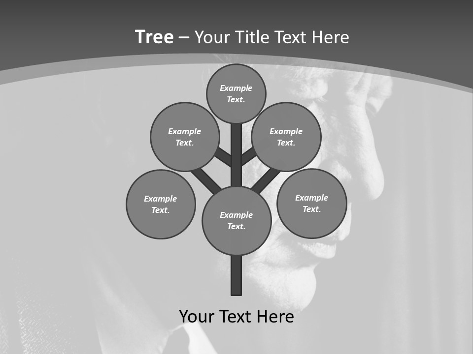 With Sadness In His Eyes PowerPoint Template