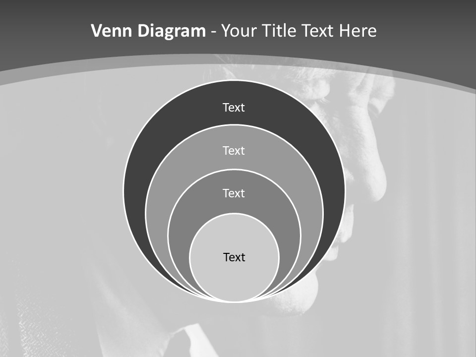 With Sadness In His Eyes PowerPoint Template