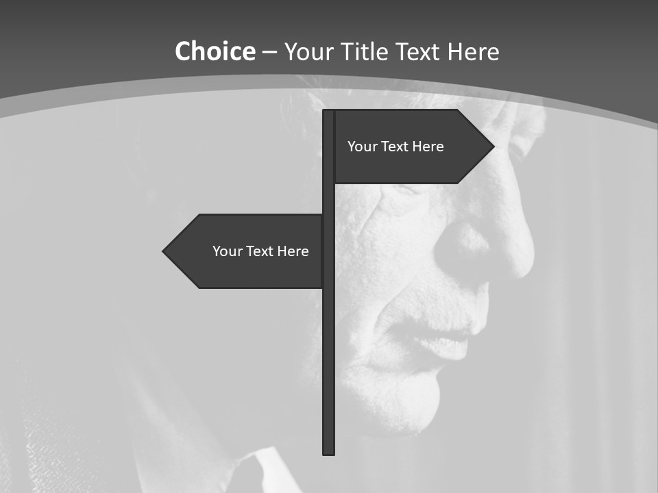 With Sadness In His Eyes PowerPoint Template