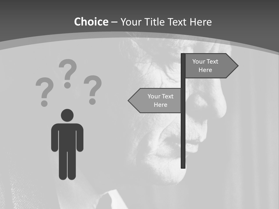 With Sadness In His Eyes PowerPoint Template