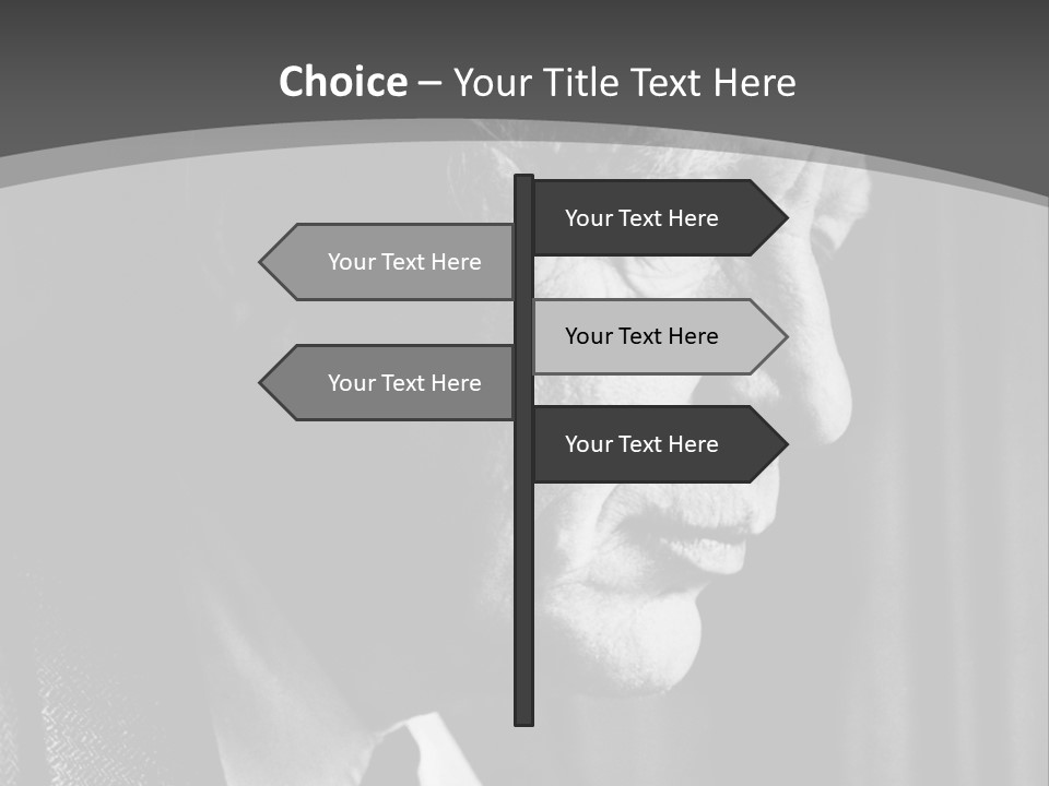 With Sadness In His Eyes PowerPoint Template