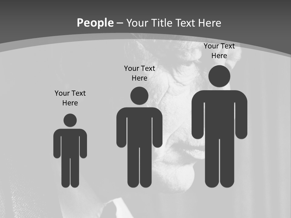 With Sadness In His Eyes PowerPoint Template