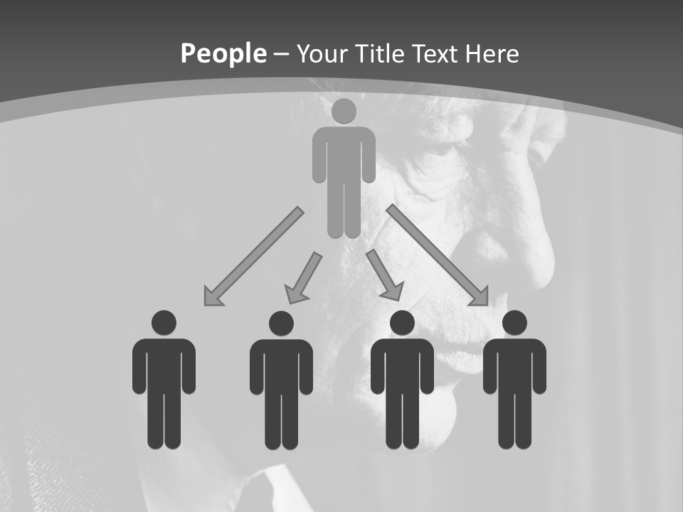 With Sadness In His Eyes PowerPoint Template