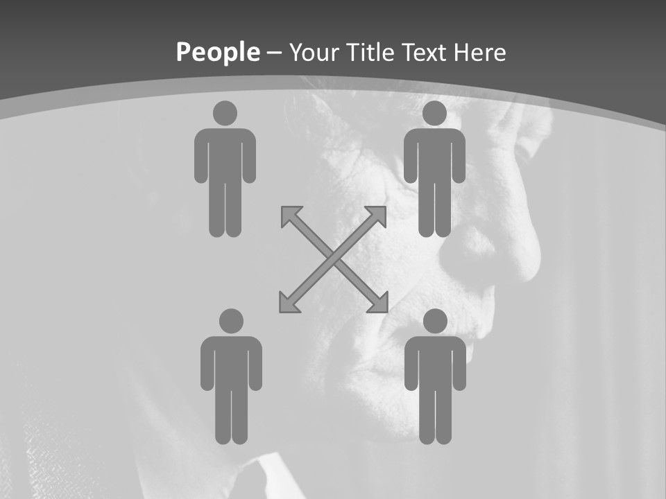 With Sadness In His Eyes PowerPoint Template