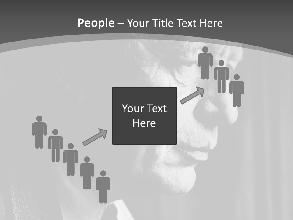 With Sadness In His Eyes PowerPoint Template