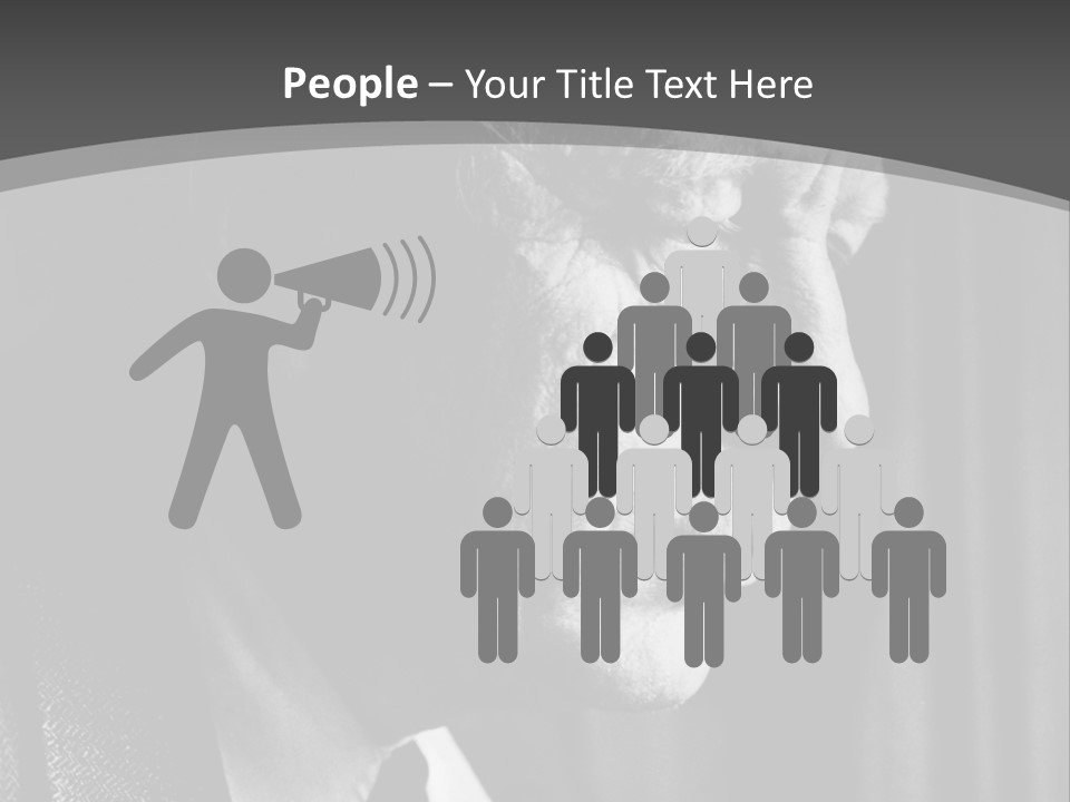 With Sadness In His Eyes PowerPoint Template