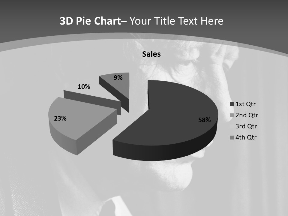 With Sadness In His Eyes PowerPoint Template