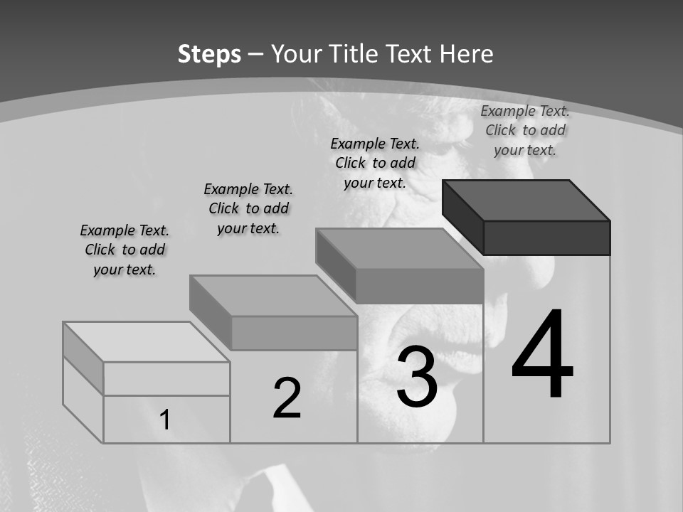 With Sadness In His Eyes PowerPoint Template