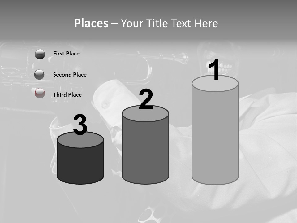 Black Saxophonist PowerPoint Template