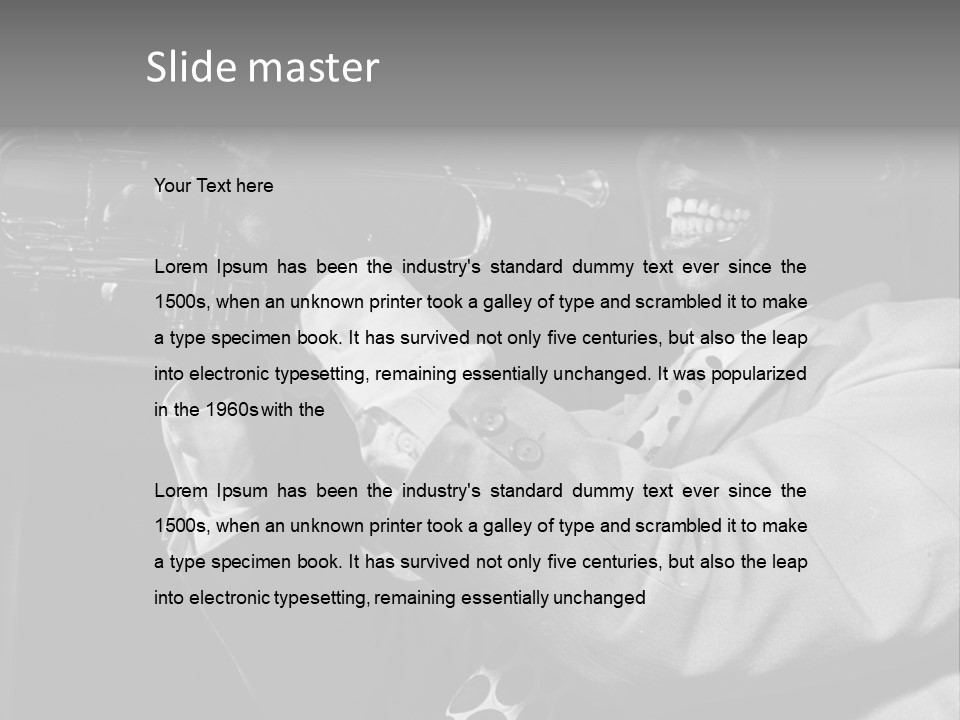 Black Saxophonist PowerPoint Template