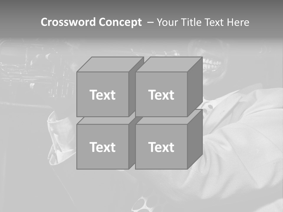Black Saxophonist PowerPoint Template