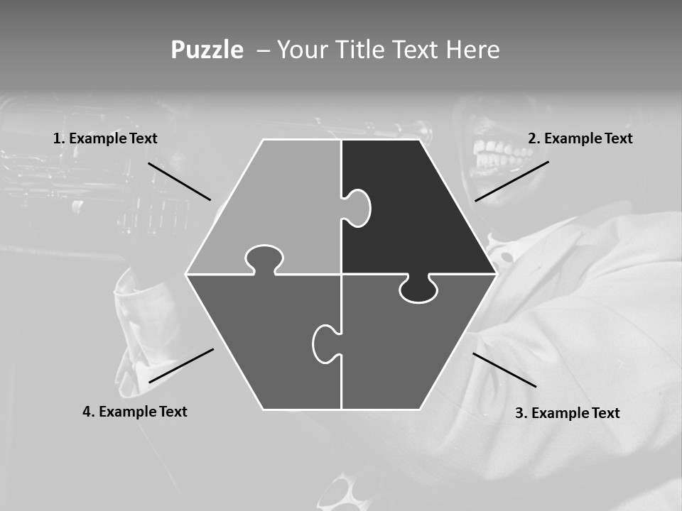 Black Saxophonist PowerPoint Template