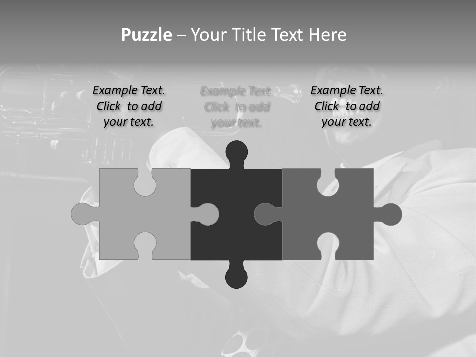 Black Saxophonist PowerPoint Template