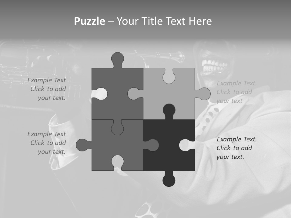 Black Saxophonist PowerPoint Template