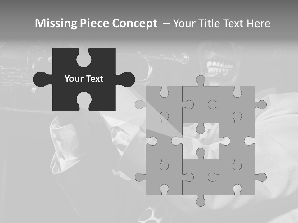 Black Saxophonist PowerPoint Template