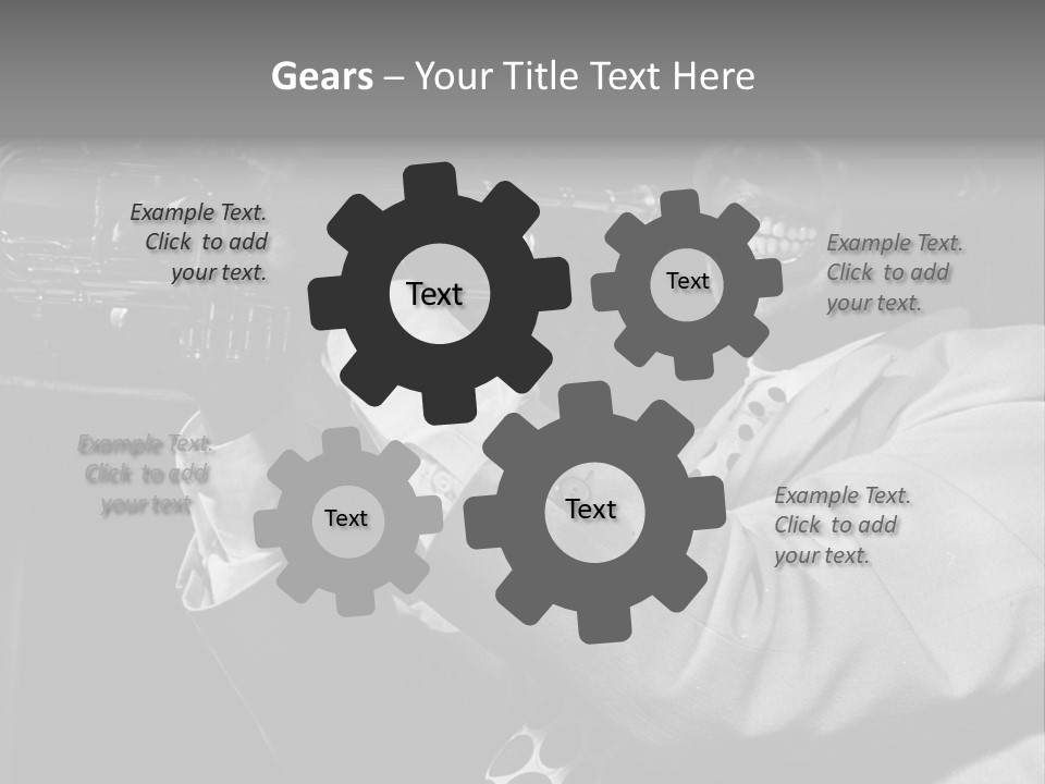 Black Saxophonist PowerPoint Template