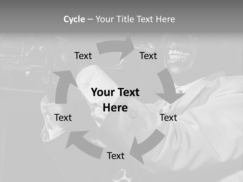 Black Saxophonist PowerPoint Template