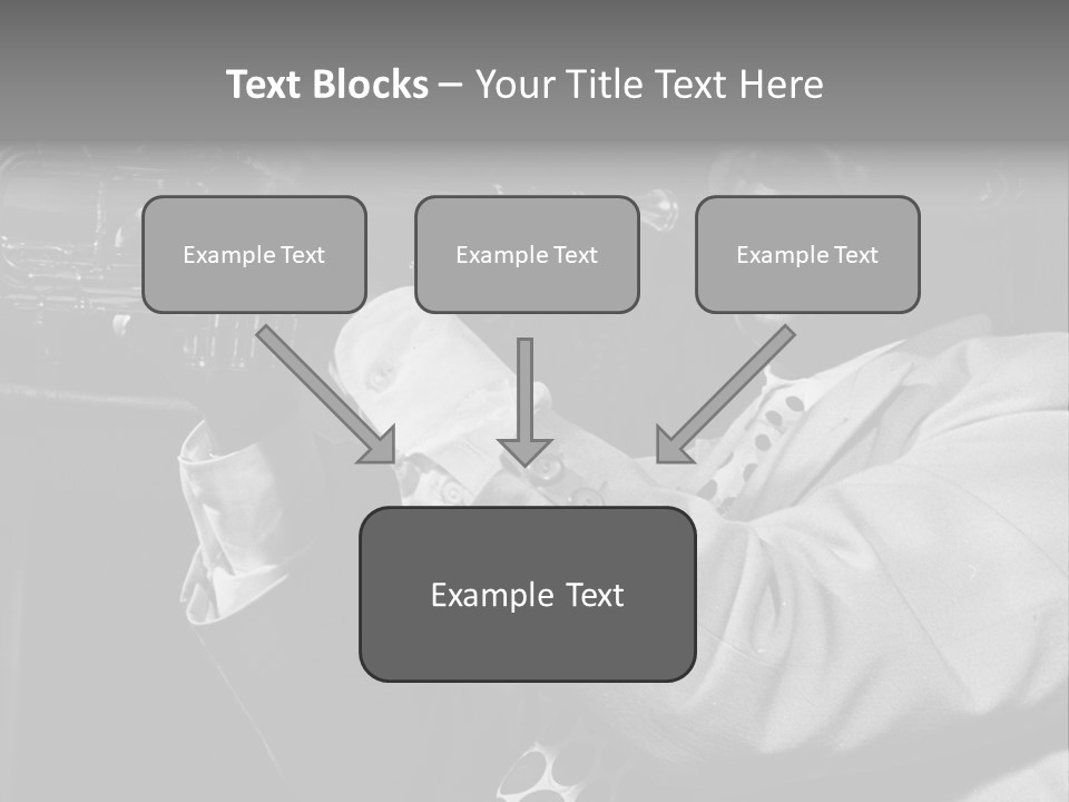 Black Saxophonist PowerPoint Template