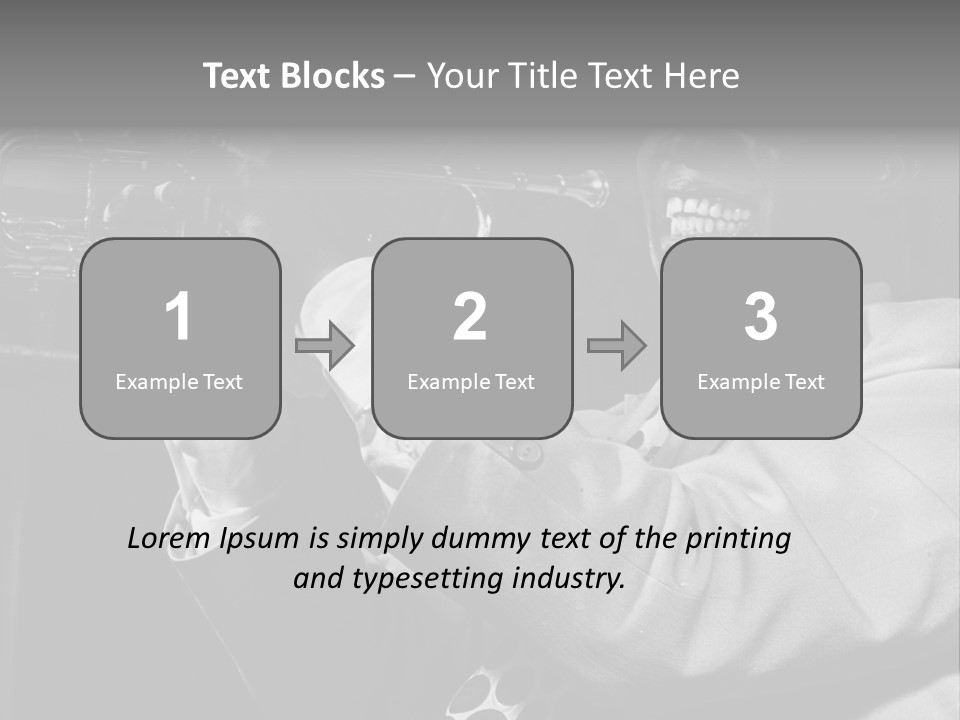 Black Saxophonist PowerPoint Template