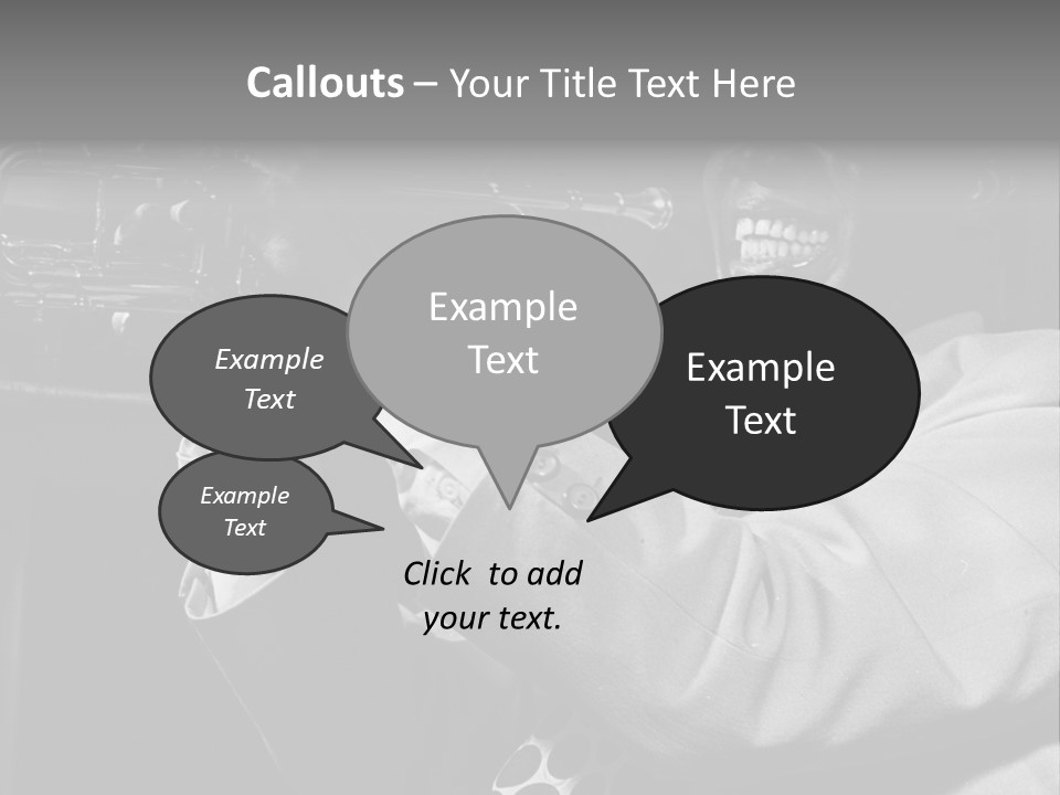 Black Saxophonist PowerPoint Template