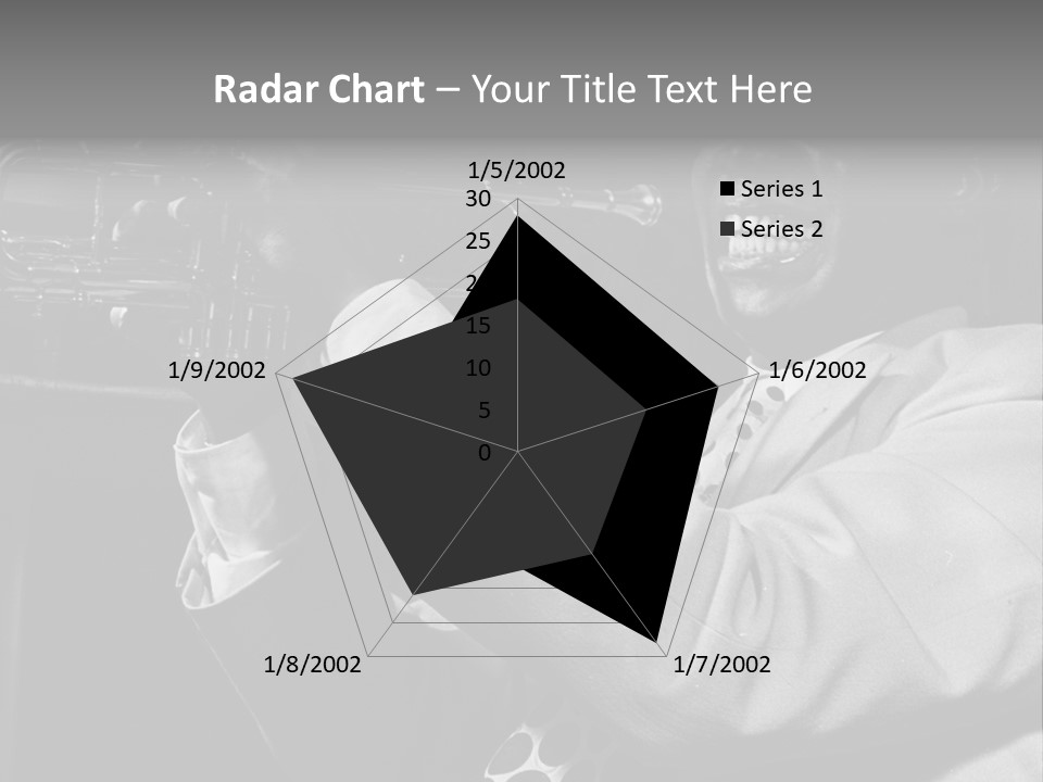 Black Saxophonist PowerPoint Template