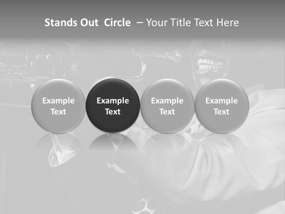 Black Saxophonist PowerPoint Template