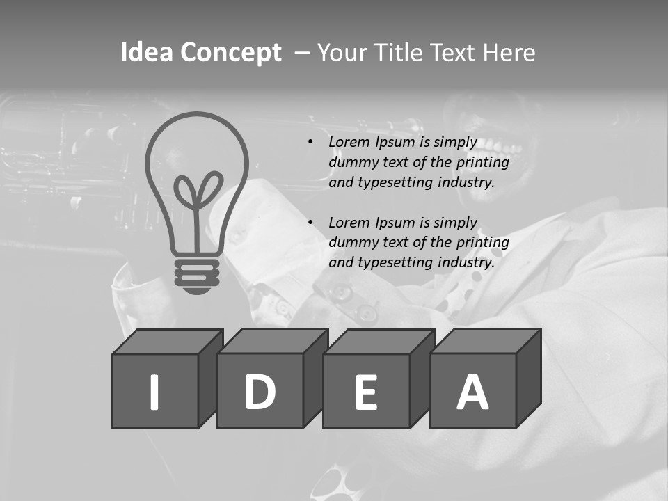 Black Saxophonist PowerPoint Template