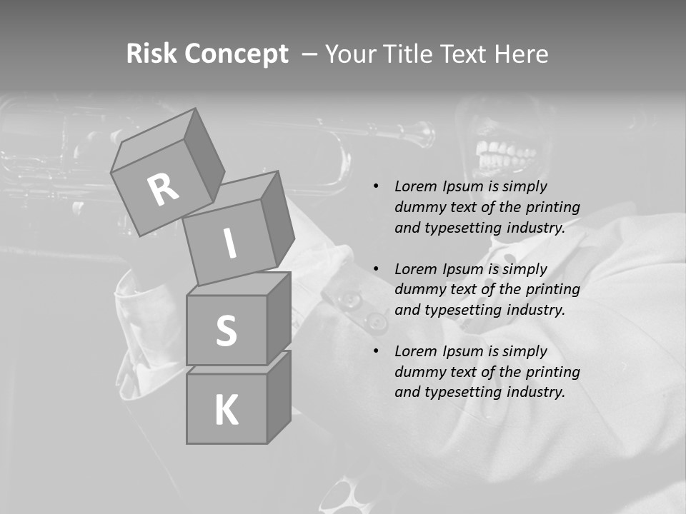 Black Saxophonist PowerPoint Template