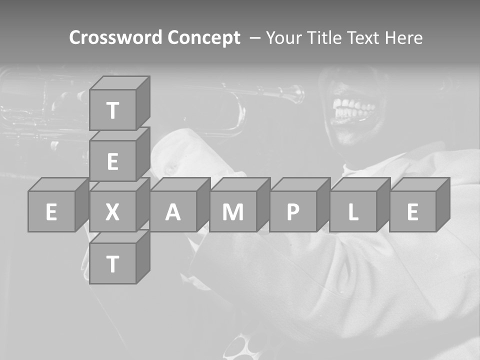 Black Saxophonist PowerPoint Template