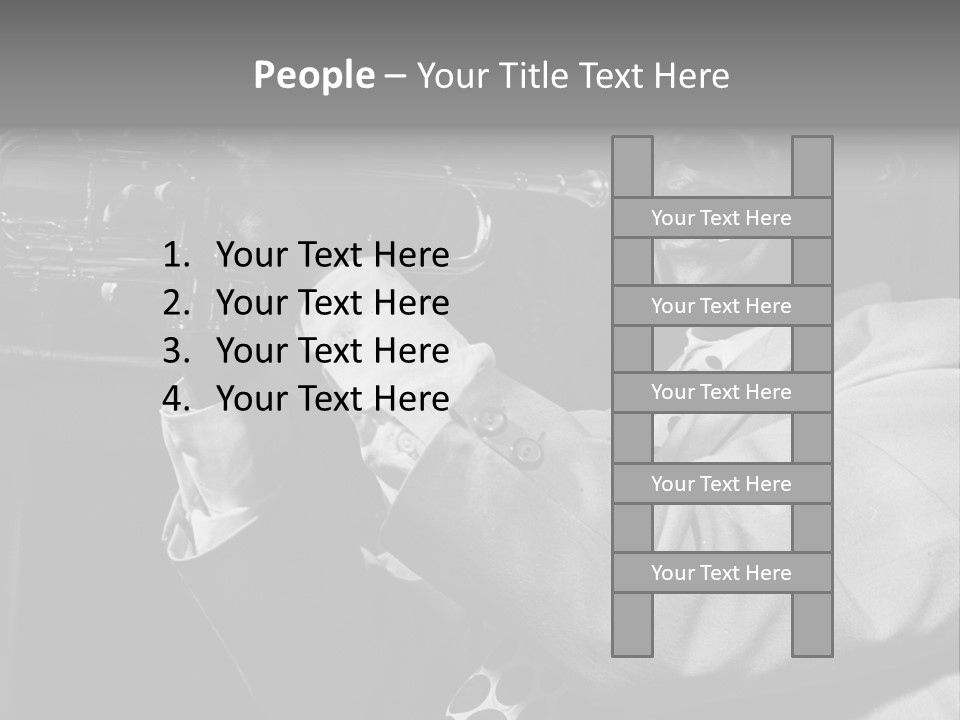 Black Saxophonist PowerPoint Template