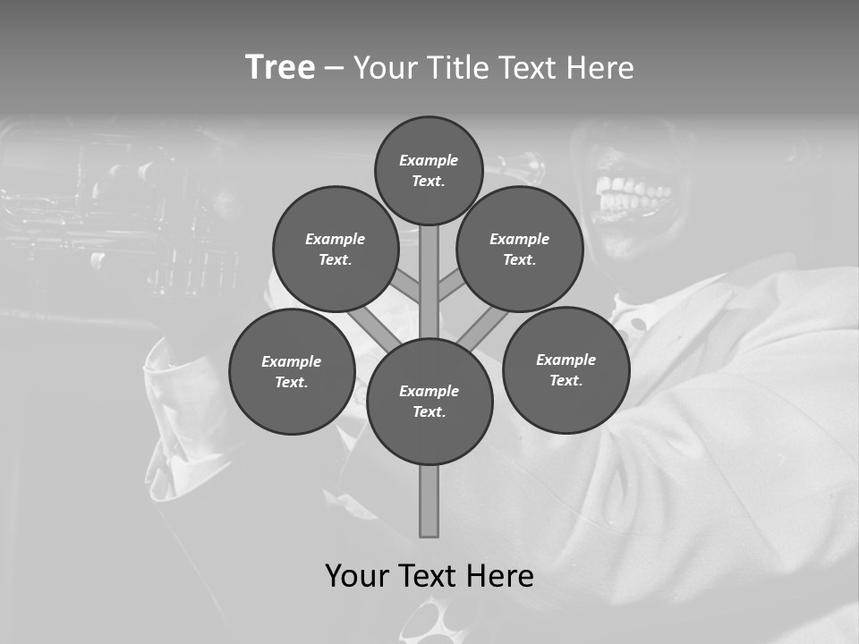 Black Saxophonist PowerPoint Template