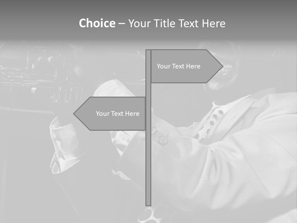 Black Saxophonist PowerPoint Template