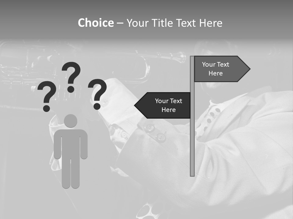 Black Saxophonist PowerPoint Template