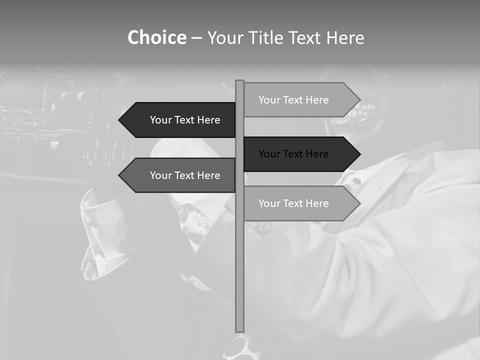 Black Saxophonist PowerPoint Template