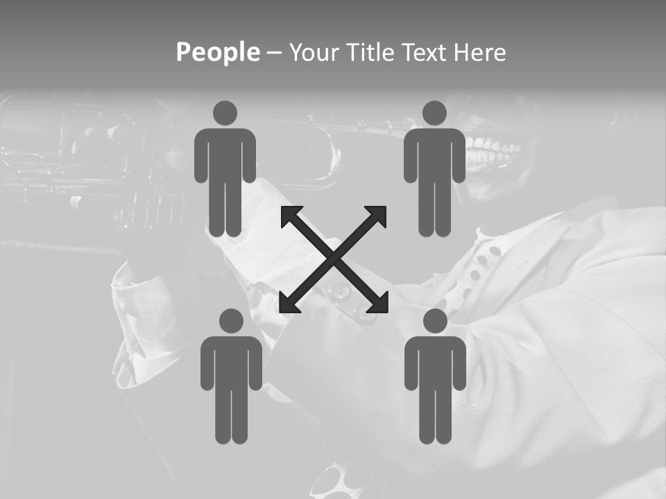 Black Saxophonist PowerPoint Template