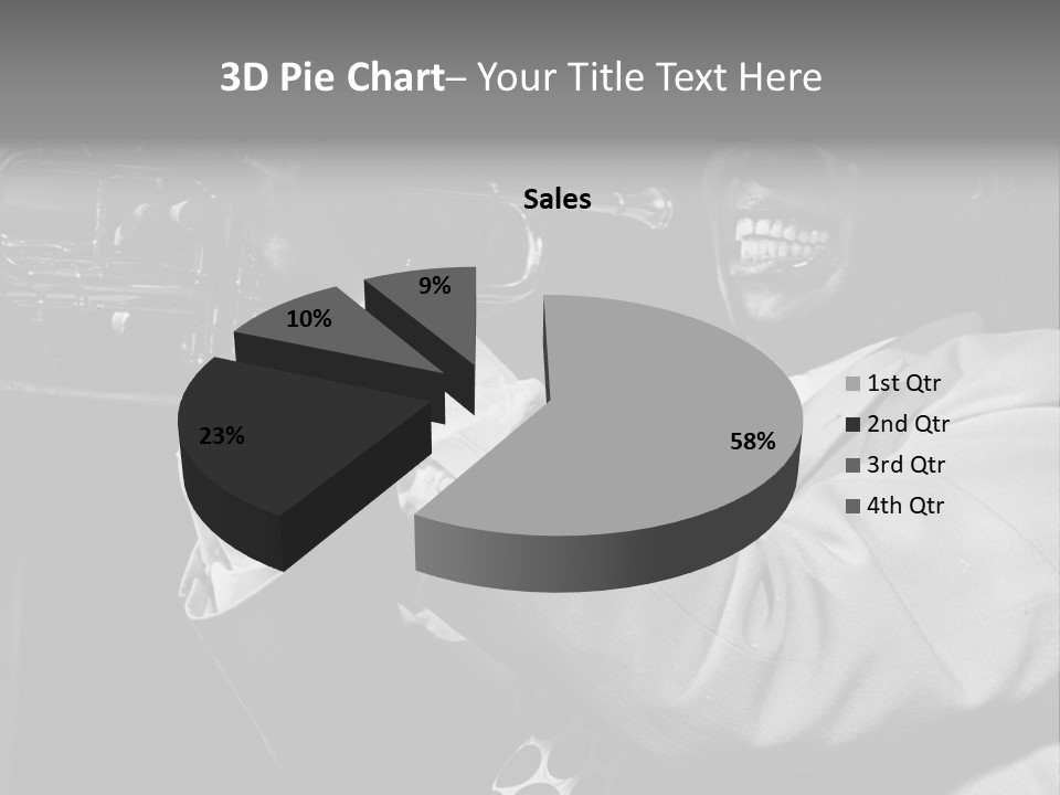 Black Saxophonist PowerPoint Template
