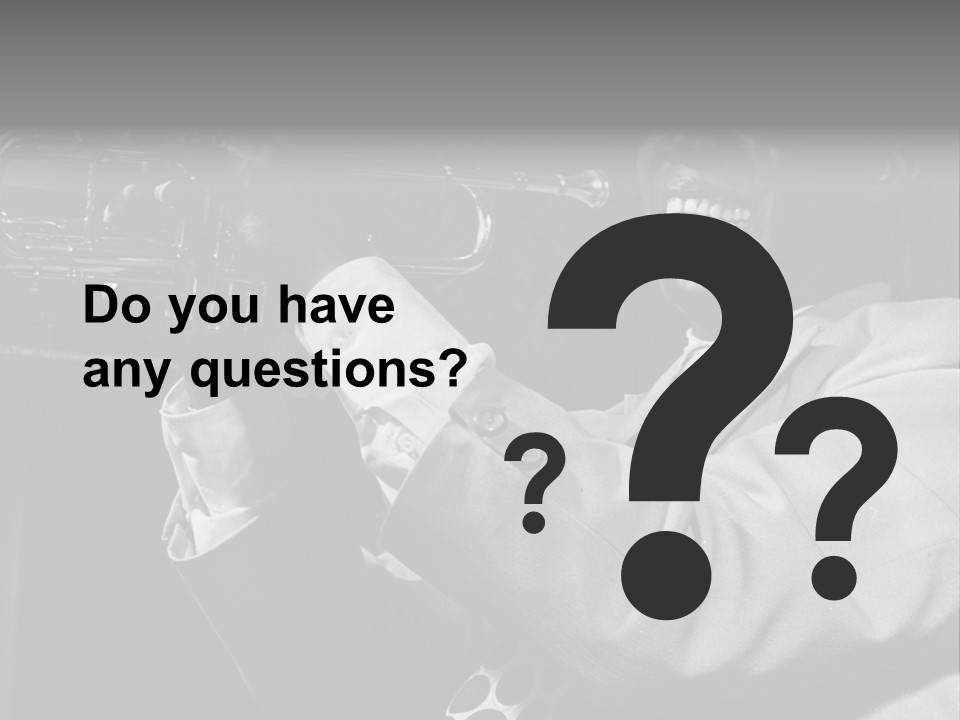 Black Saxophonist PowerPoint Template