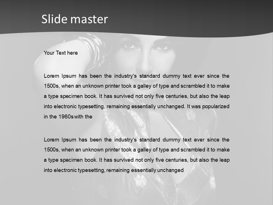 Face Portrait One Person PowerPoint Template