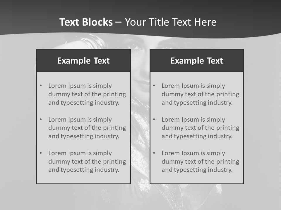 Face Portrait One Person PowerPoint Template