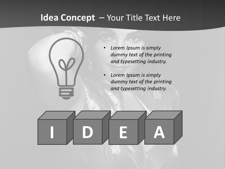 Face Portrait One Person PowerPoint Template
