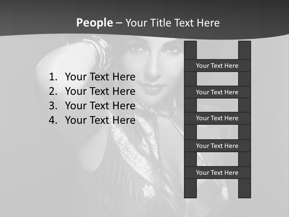 Face Portrait One Person PowerPoint Template