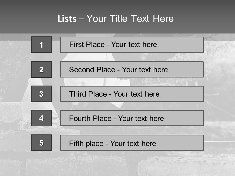 Black Guy Builds A Wall Of Black And White Background PowerPoint Template