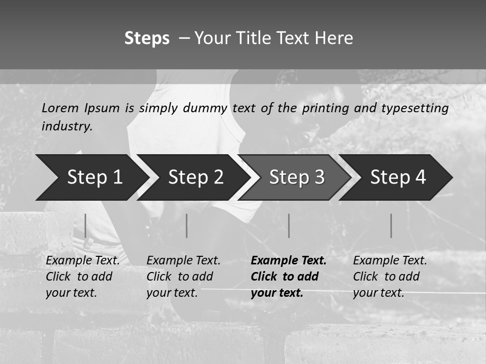 Black Guy Builds A Wall Of Black And White Background PowerPoint Template